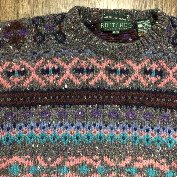 Vintage Britches Hand Knit Wool Sweater - Picture 11 of 16